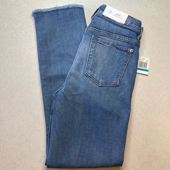 7 For All Mankind Jeans 24 Edie In Artwalk NWT! - Picture 1 of 6